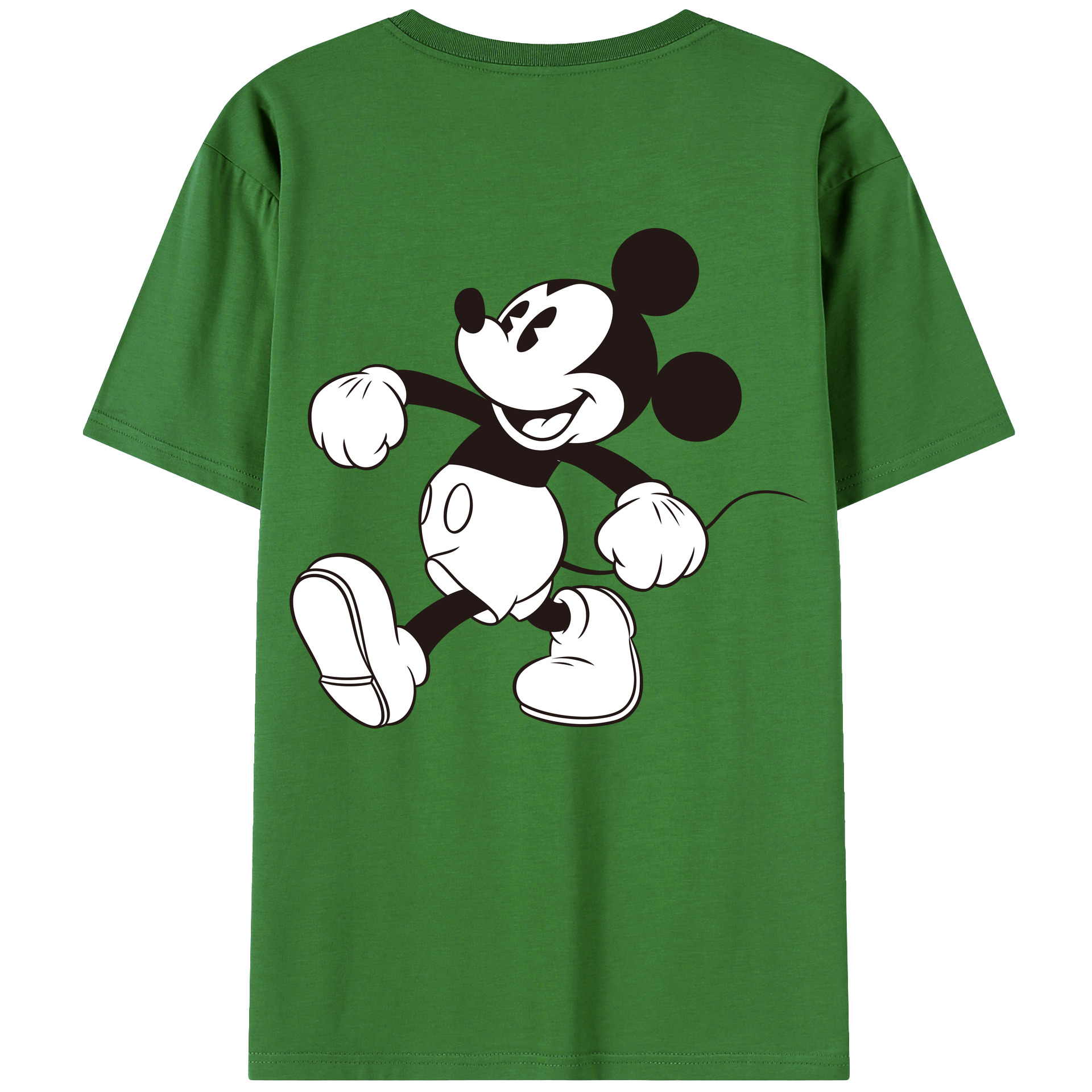 （画像用） ミッキーマウス Mickey Mouse レディース半袖Tシャツ(バックプリント)